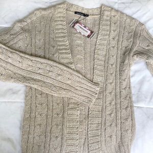 Boohoo Cable Knit Cardigan